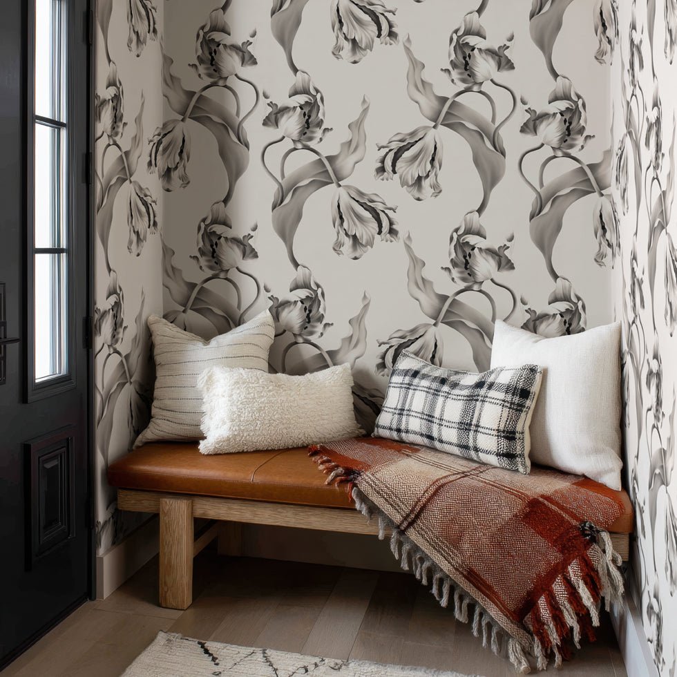 Twisting Tulips Wallpaper Sample - wallpaper_samples - Ellie Cashman Design