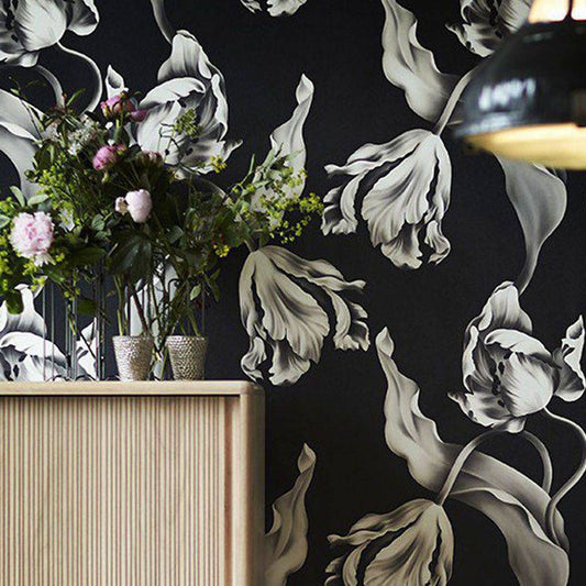 Twisting Tulips Wallpaper - wallpaper - Ellie Cashman Design