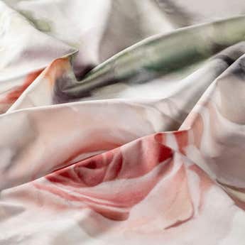 Incandescent Rose on Lightweight Velvet Fabric