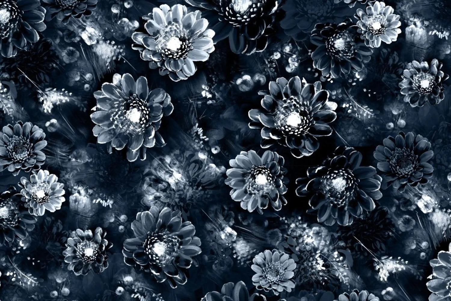 Blue Floral Wallpaper