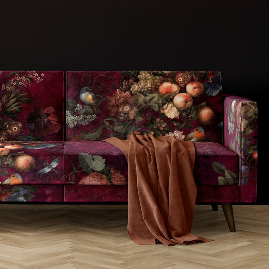 Dark Botanical Fabric - fabric - Ellie Cashman Design