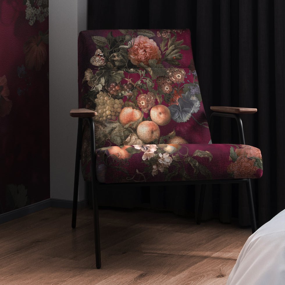 Dark Botanical Fabric Sample - fabric_samples - Ellie Cashman Design