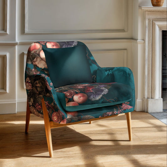Dark Botanical Fabric Sample - fabric_samples - Ellie Cashman Design