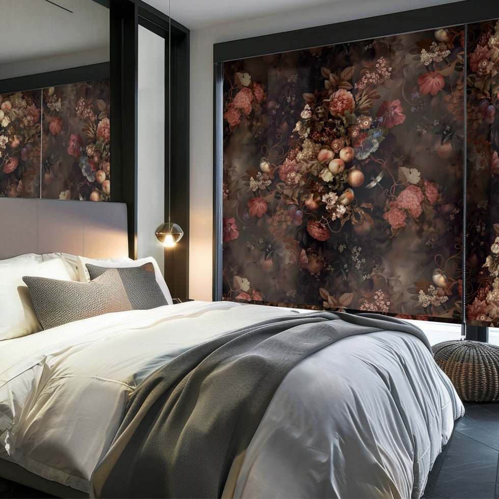 Dark Botanical Fabric Sample - fabric_samples - Ellie Cashman Design