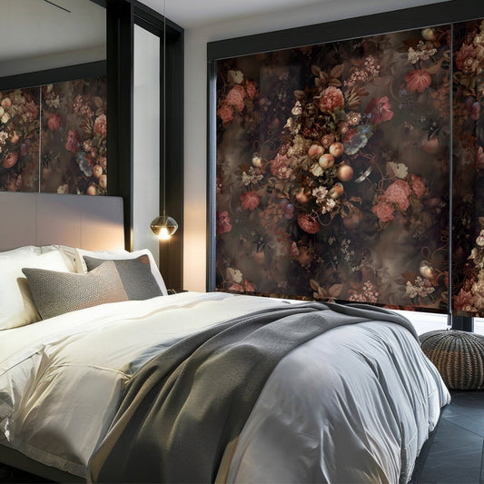 Dark Botanical Fabric Sample - fabric_samples - Ellie Cashman Design