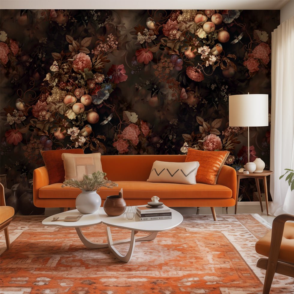 Dark Botanical Wallpaper Sample - wallpaper_samples - Ellie Cashman Design