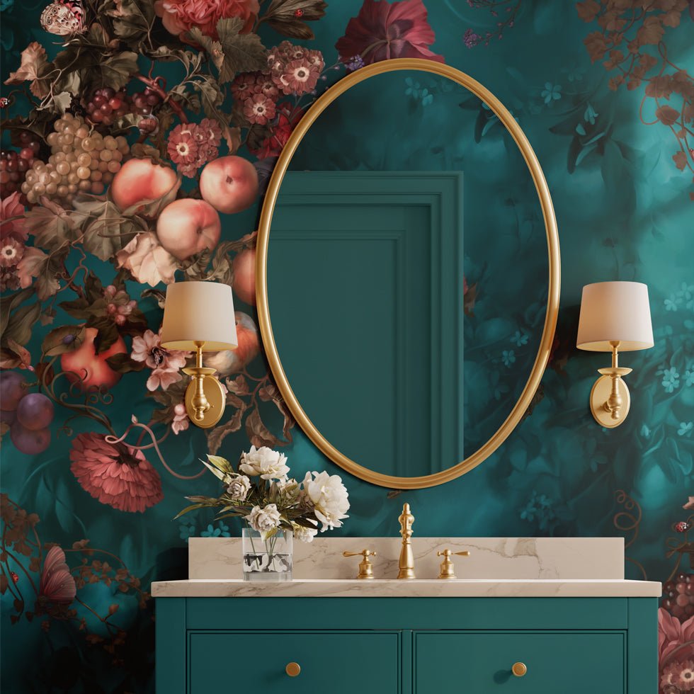 Dark Botanical Wallpaper Sample - wallpaper_samples - Ellie Cashman Design