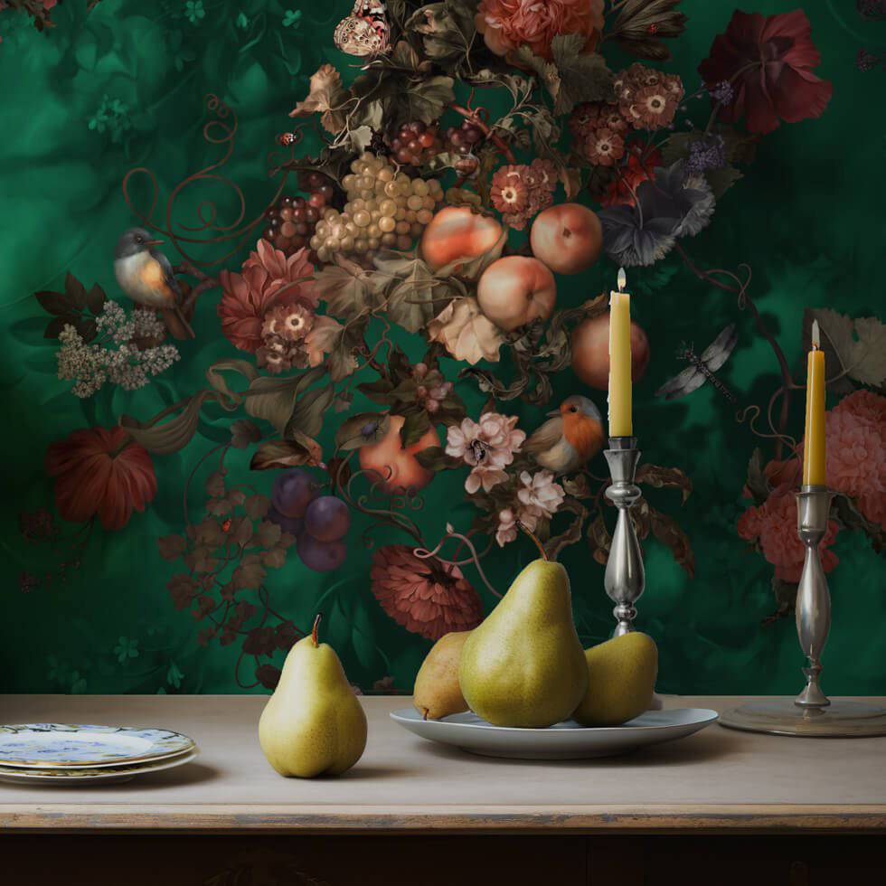 Dark Botanical Wallpaper - wallpaper - Ellie Cashman Design