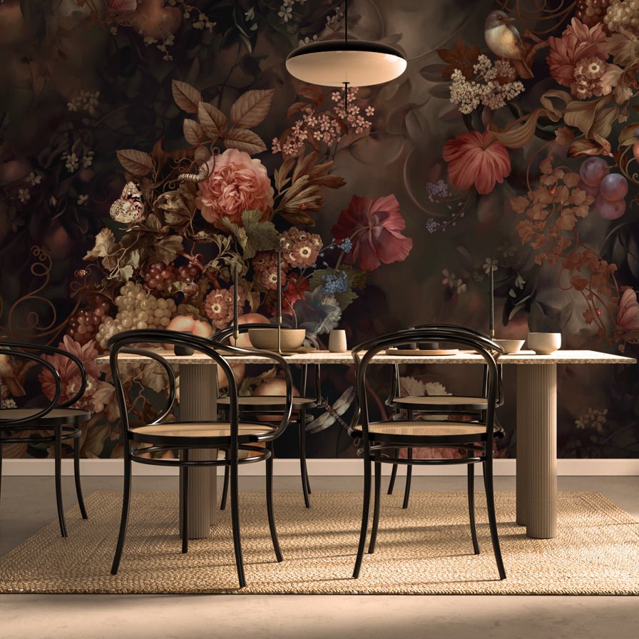 Dark Botanical Wallpaper - wallpaper - Ellie Cashman Design