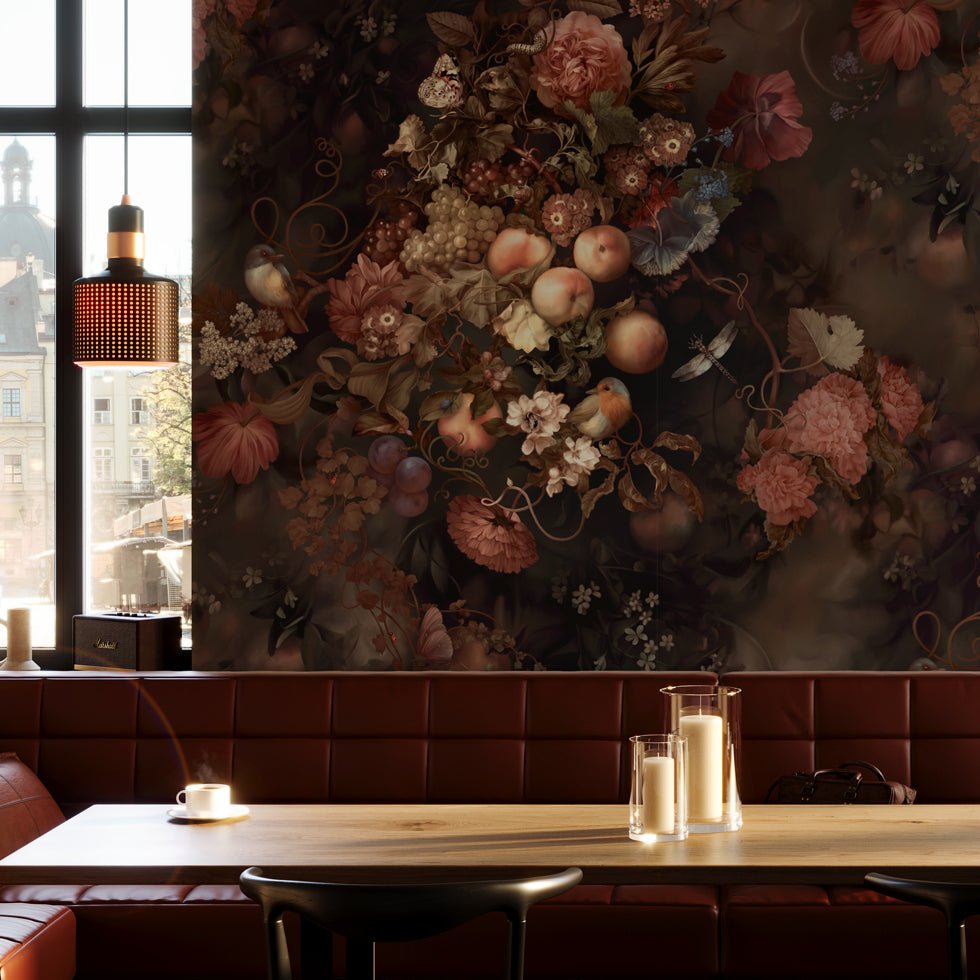 Dark Botanical Wallpaper - wallpaper - Ellie Cashman Design