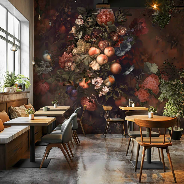 Dark Floral Wallpaper | Shop Dark Floral Wallpaper - Ellie Cashman Design