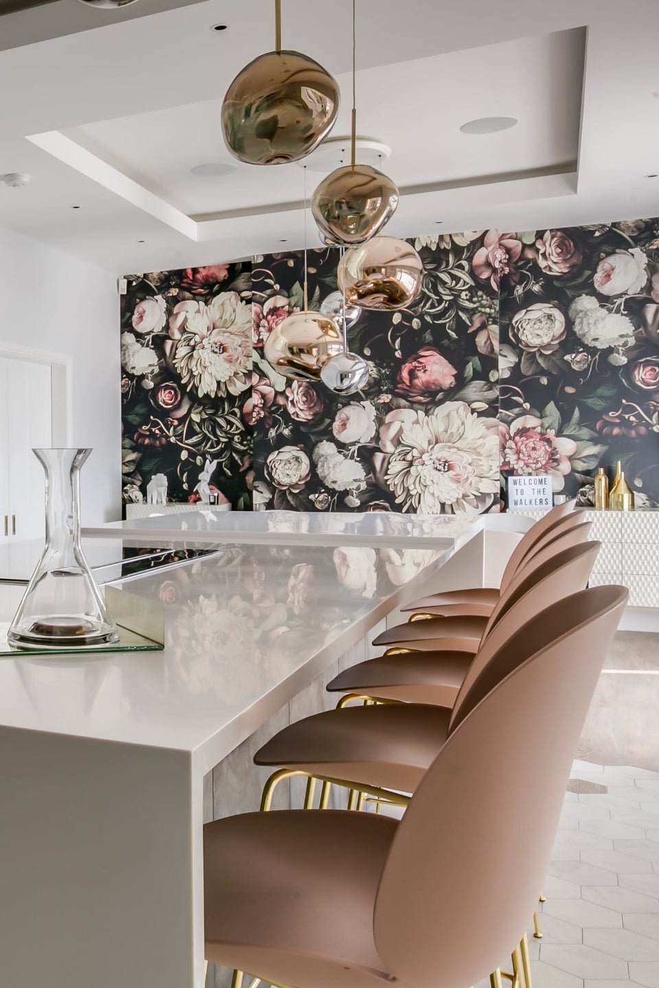 Dark Floral II Black Saturated (WxH | 438x406 cm | 172"x160") - wallpaper_remnant - Ellie Cashman Design