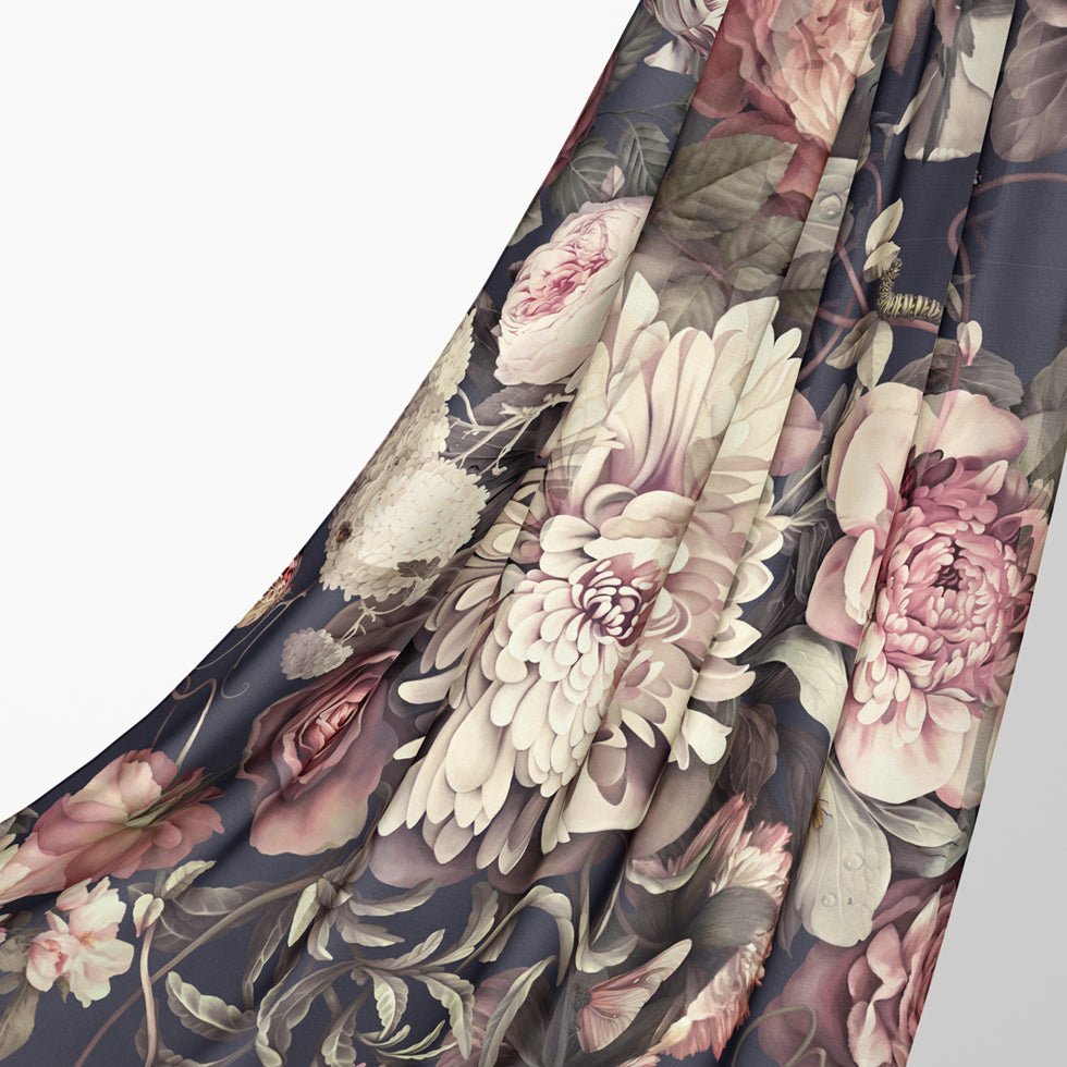 Dark Floral II Fabric - fabric_per_meter - Ellie Cashman Design