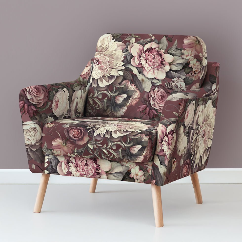 Dark Floral II Fabric - fabric_per_meter - Ellie Cashman Design