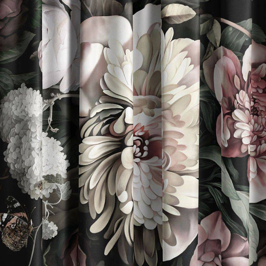 Dark Floral II Fabric Sample - fabric_samples - Ellie Cashman Design