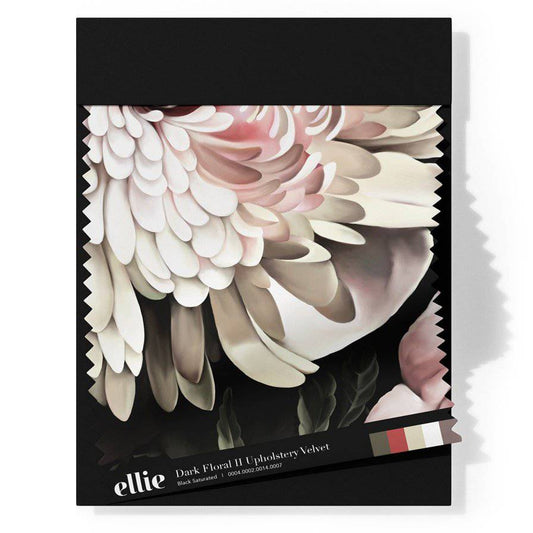 Dark Floral II Fabric Sample - fabric_samples - Ellie Cashman Design