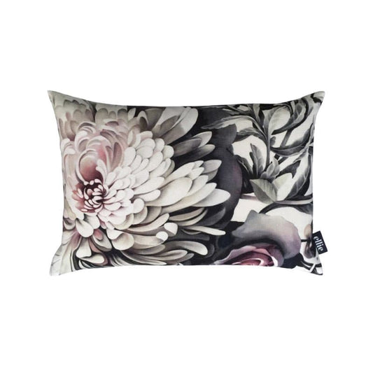 Dark Floral II on Velvet Cushion (60 x 40 cm) - cushions - Ellie Cashman Design