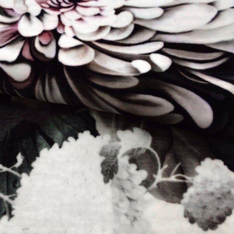 Dark Floral II on Velvet Fabric - fabric - Ellie Cashman Design