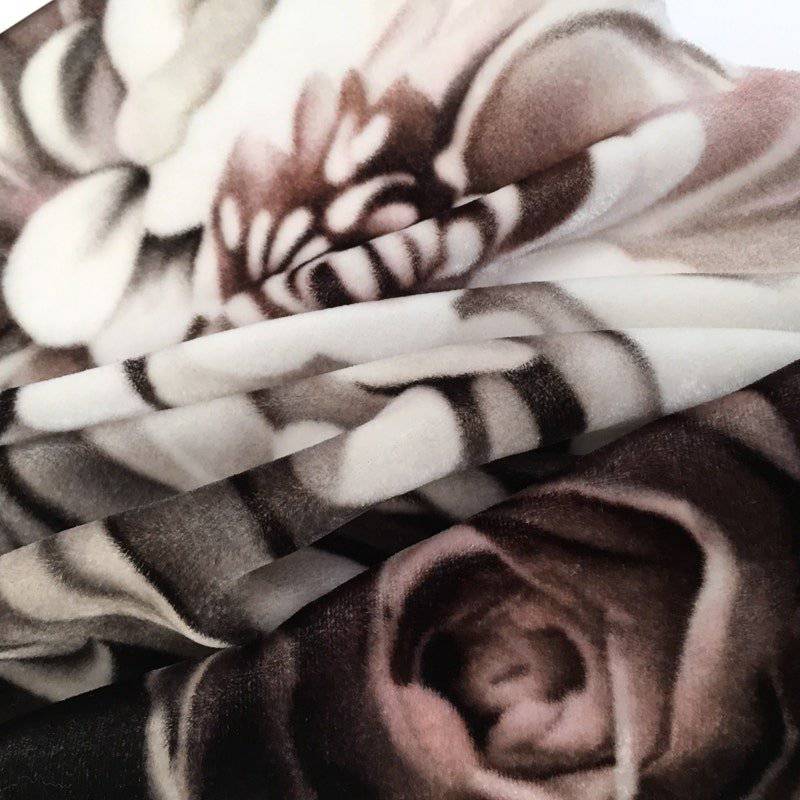 Dark Floral II on Velvet Fabric - fabric - Ellie Cashman Design