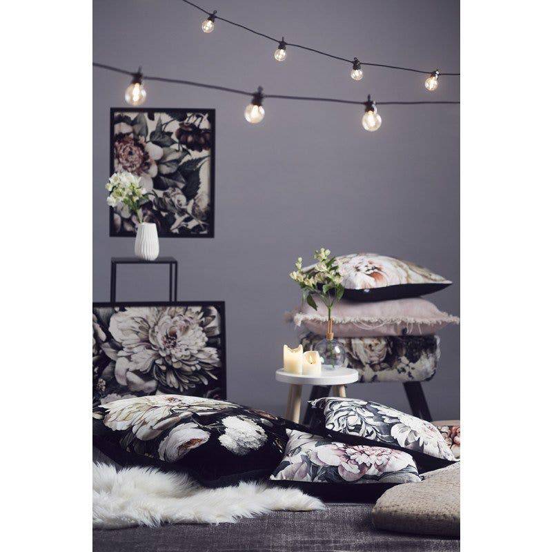 Dark Floral II on Velvet Fabric - fabric - Ellie Cashman Design