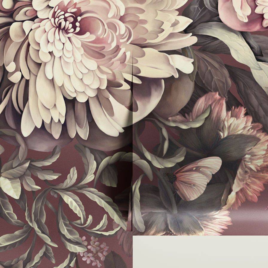 Dark Floral II Wallpaper | Explore Dramatic Wallpaper - Ellie Cashman ...