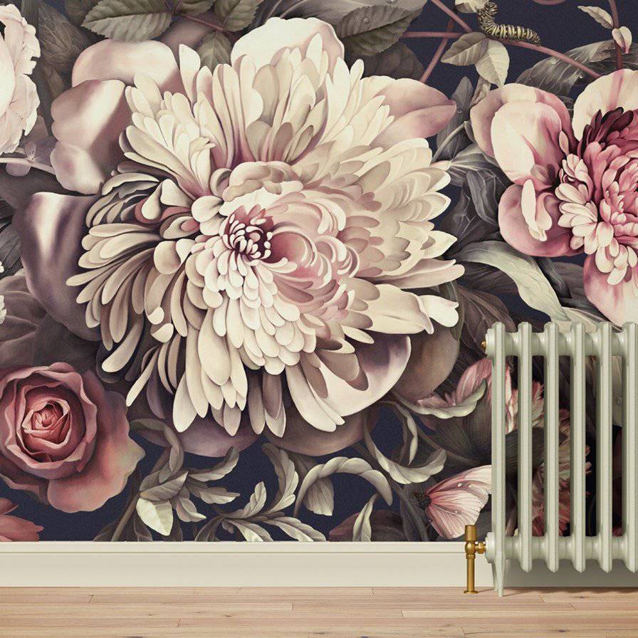 Dark Floral II Wallpaper | Explore Dramatic Wallpaper - Ellie Cashman ...