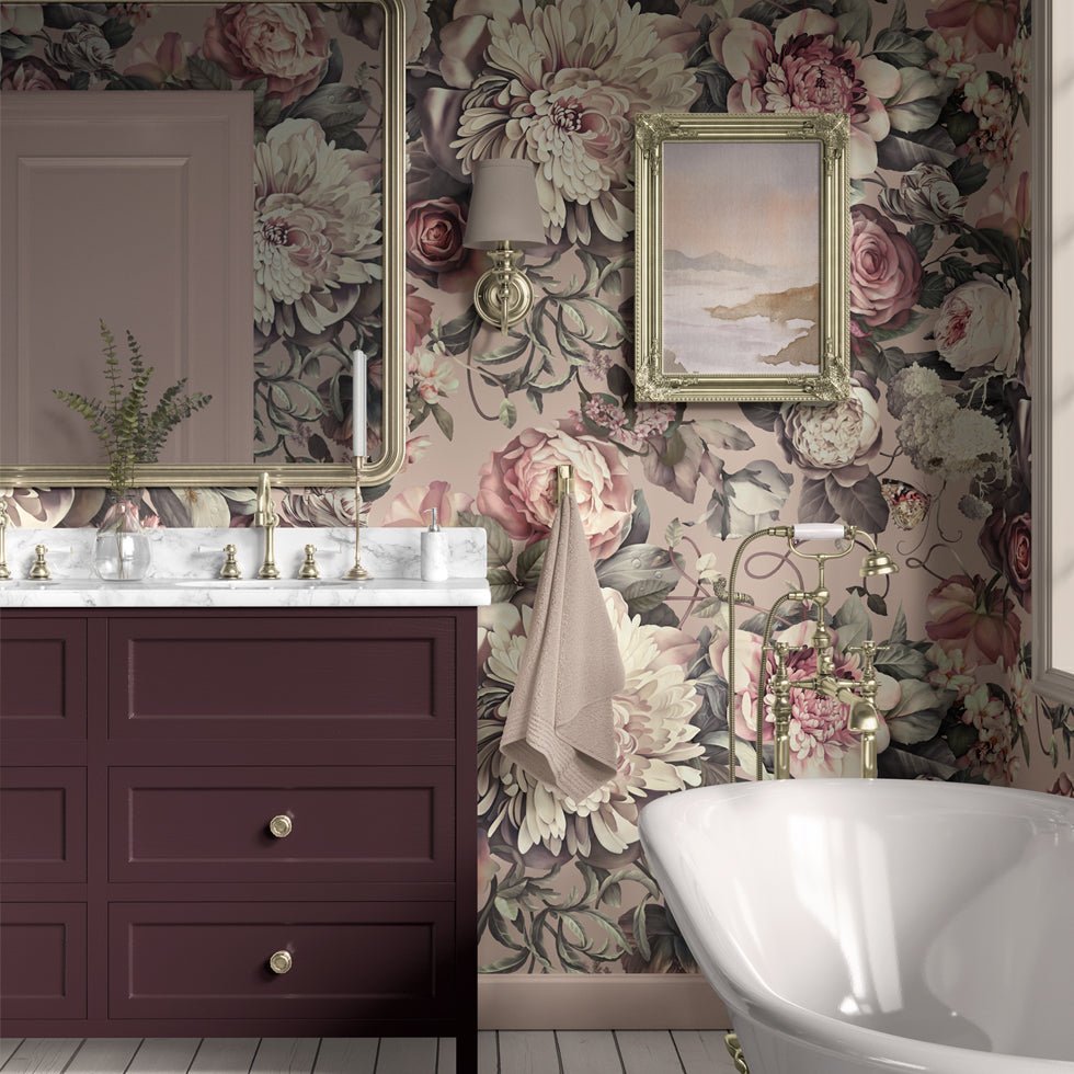 Dark Floral II Wallpaper - wallpaper - Ellie Cashman Design