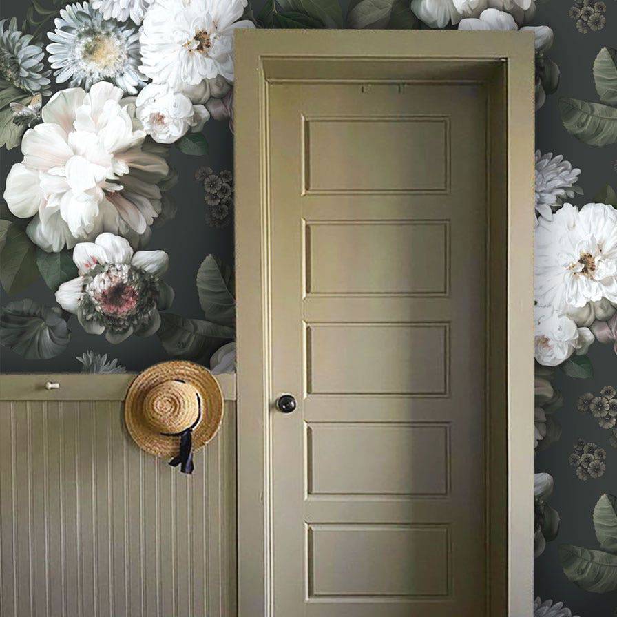 Dark Floral Wallpaper - wallpaper - Ellie Cashman Design