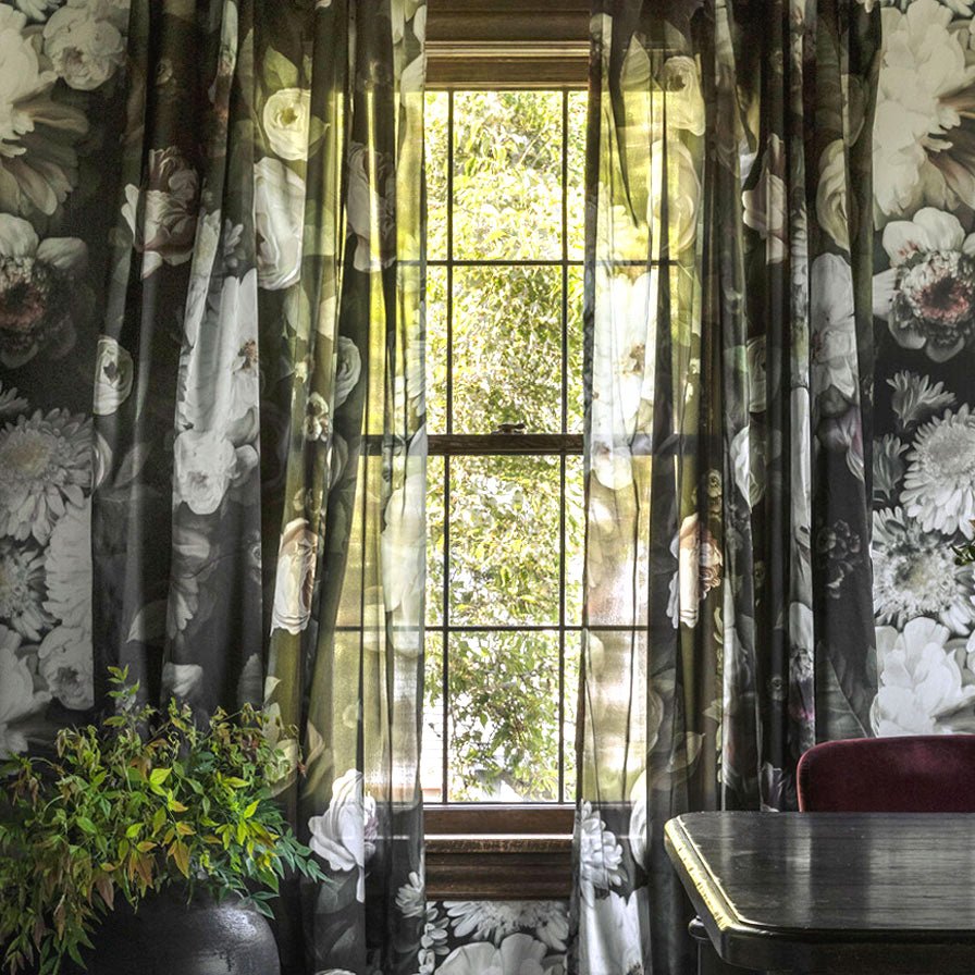 Dark Floral Wallpaper - wallpaper - Ellie Cashman Design