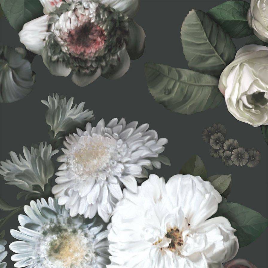 Dark Floral Wallpaper - wallpaper - Ellie Cashman Design