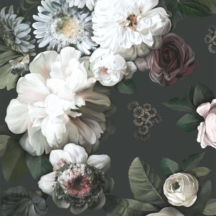 Dark Floral Wallpaper - wallpaper - Ellie Cashman Design