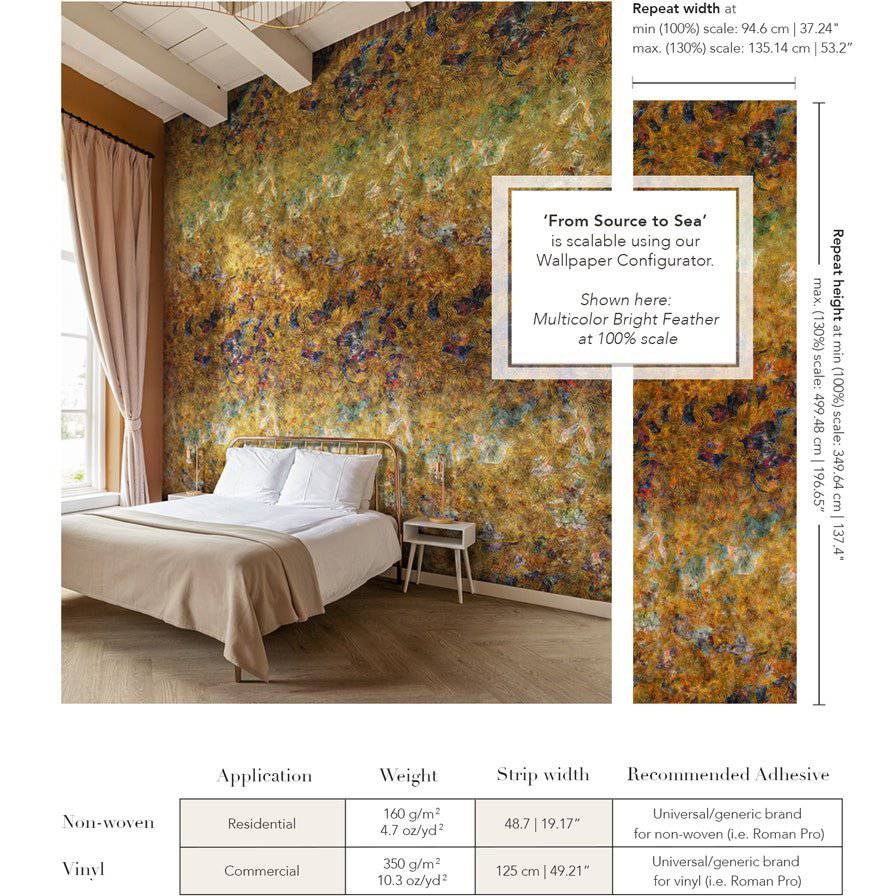 From Source to Sea Wallpaper - wallpaper - Ellie Cashman Design