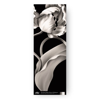 A Twisting Tulips Wallpaper Sample by designer Ellie Cashman
