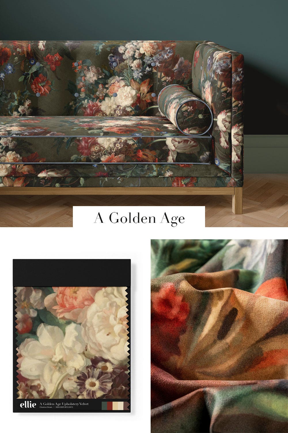 A Golden Age Upholstery Velvet sample