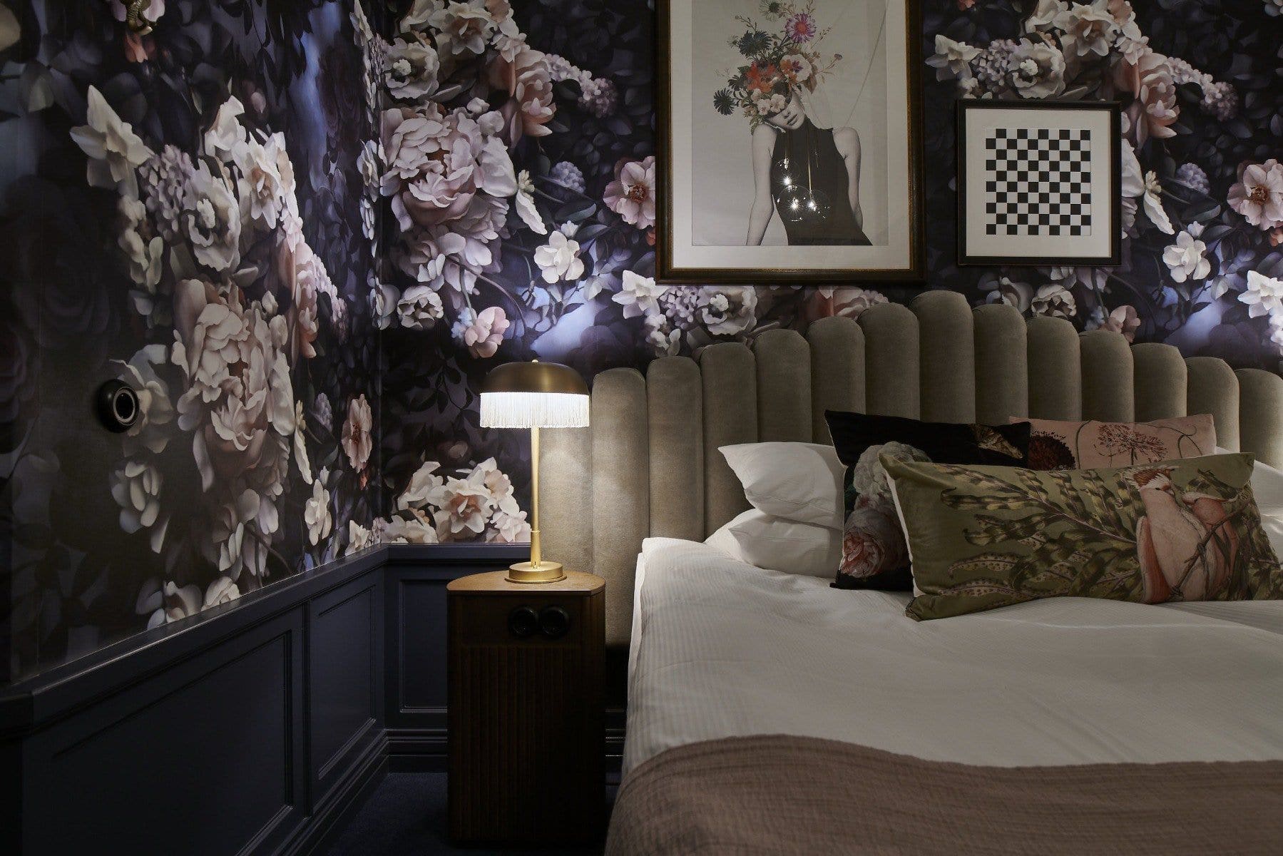 Floral wallpaper hotel