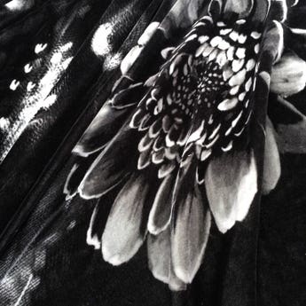 Moonlight Meadow on Velvet Fabric by designer Ellie Cashman